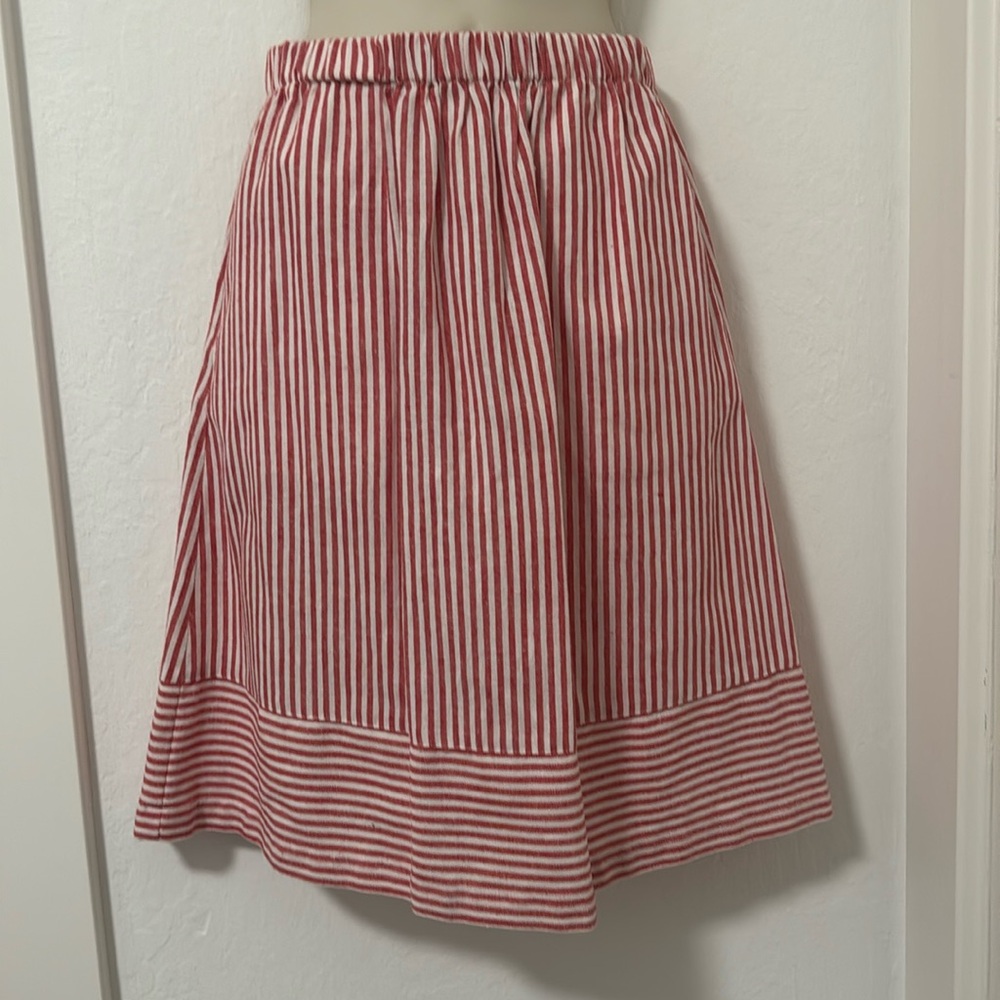 J.Crew Factory Striped Linen Aline Skirt Sz XXS